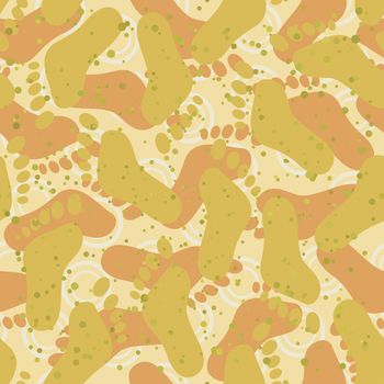 Abstract seamless background, pattern of human footprints.