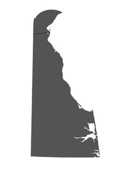 Map of Delaware - USA - nonshaded