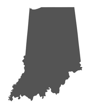 Map of Indiana - USA - nonshaded