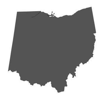 Map of Ohio - USA - nonshaded