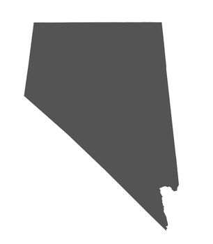Map of Nevada - USA - nonshaded