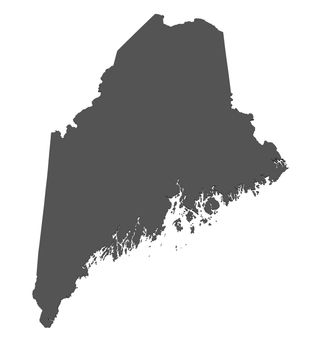 Map of Maine - USA - nonshaded