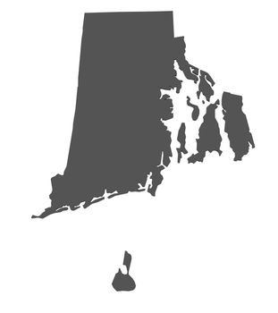 Map of Rhode Island - USA - nonshaded