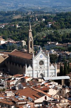 Florence - the view on Santa Croce from the dome Duomo