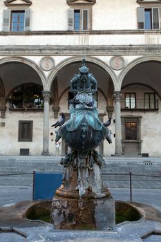 Piazza della Santissima Annunziata in Florence, Italy 