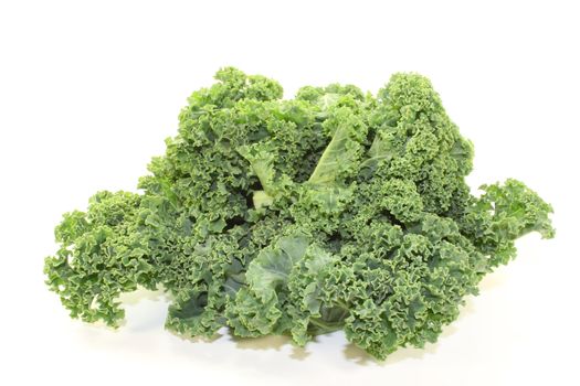 fresh green kale on a light background
