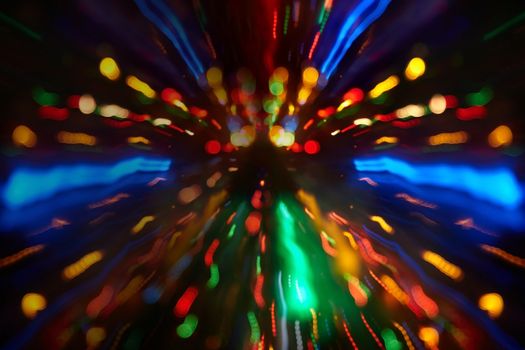 Abstract background with colorful spheres of defocused illumination