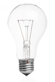 A light bulb on white background.