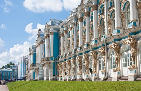 The Catherine Palace, located in the town of Tsarskoye Selo (Pushkin), St. Petersburg, Russia