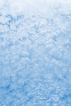 Light blue frozen glass background