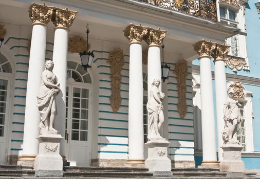 The Catherine Palace, located in the town of Tsarskoye Selo (Pushkin), St. Petersburg, Russia