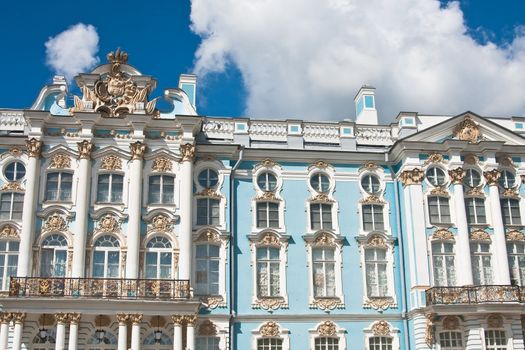 The Catherine Palace, located in the town of Tsarskoye Selo (Pushkin), St. Petersburg, Russia