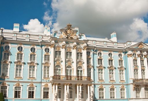 The Catherine Palace, located in the town of Tsarskoye Selo (Pushkin), St. Petersburg, Russia