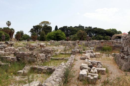 the ruins of the ancient agora on Kos Island, Dodecanese