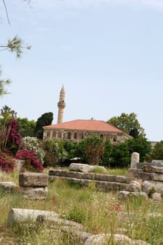 the ruins of the ancient agora on Kos Island, Dodecanese