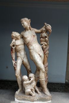 Ancient sculpture in Kos town. Dodecanese, Greece