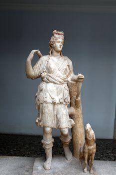 Ancient sculpture in Kos town. Dodecanese, Greece