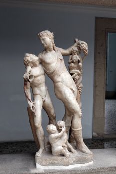 Ancient sculpture in Kos town. Dodecanese, Greece