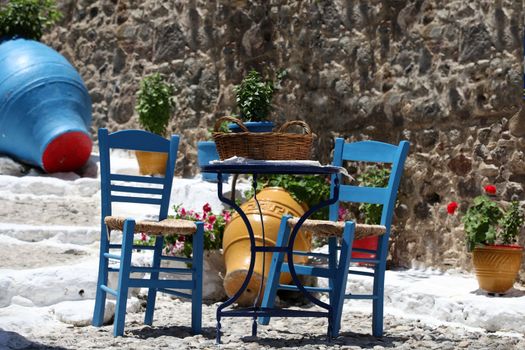 Traditional colors for Greek architecture