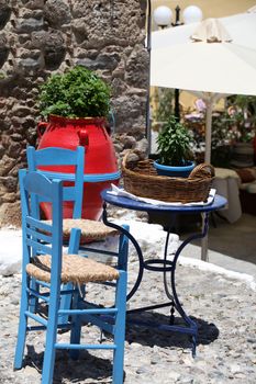 Traditional colors for Greek architecture