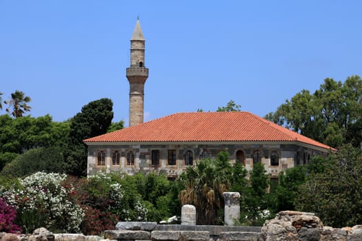 Kos Town Minaret . Kos island, Dodecanese.