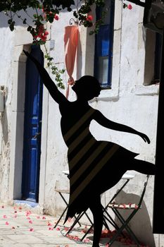 Greek Street dancer in Kos. Dodecanese, Greece