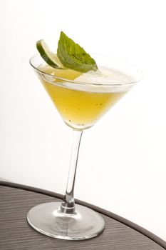 cocktail with lime