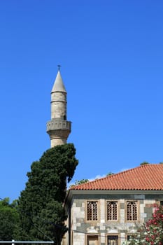 Kos Town Minaret . Kos island, Dodecanese.