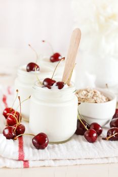 yoghurt with cherry