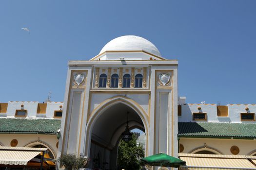 Rodos - View of the Market ("Nea Agora") of Mandraki