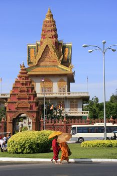 Wat Ounalom, Sisowath Quay, Phnom Penh, Cambodia