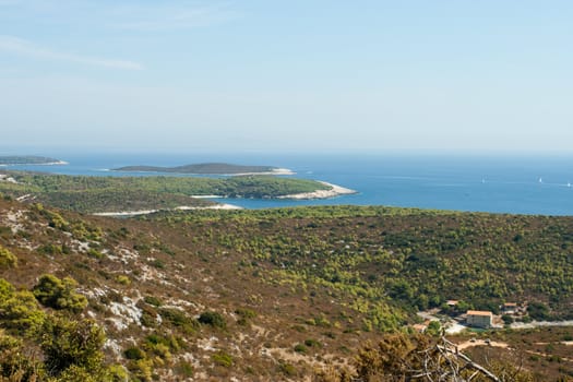 A scenic bay of Vis island in Croatia