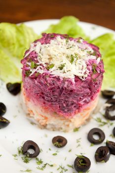 Russian herring salad 