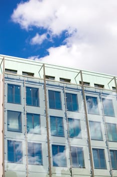 Skyscraper with clouds