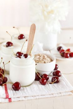 yoghurt with cherry