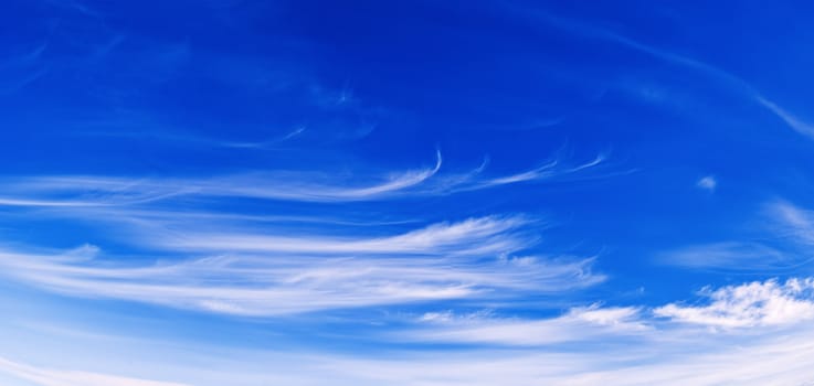 Summer blue sky with white clouds