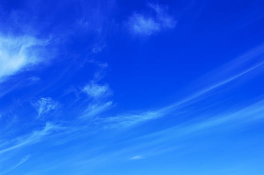 Summer blue sky with white clouds