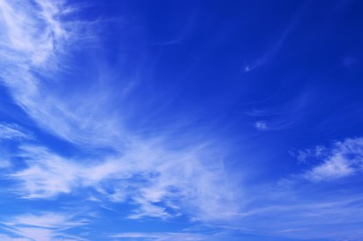 Summer blue sky with white clouds