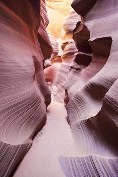 View in the famous Antelope Canyon, Page, Arizona, USA 