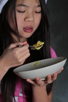 girl eating