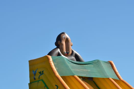 inflatable colored slide