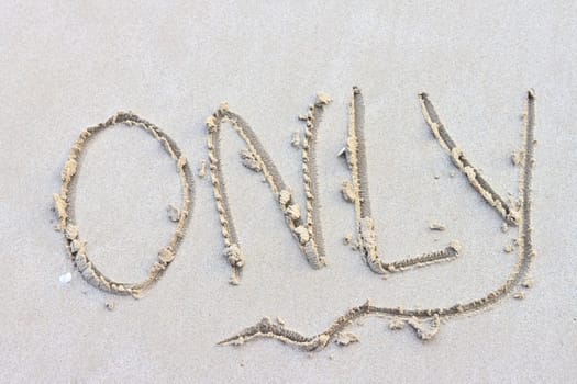 The inscription on the sand