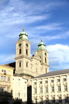 Historic building in the center of Linz, Austria, Europe.
