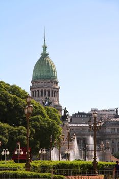 The Congress building in Buenos Aires, Argentina.