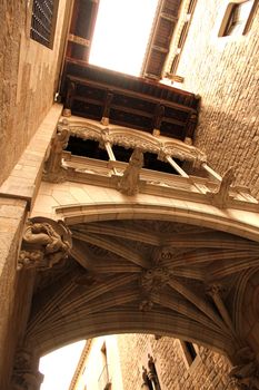 Gothic Architecture in Barcelona, Spain, Europe.