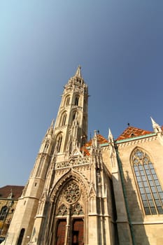 The Matthias Church in the Fisher Bastion in Budapest, Hungary, Europe.