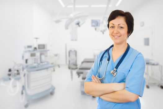 Young smiling doctor with stethoscope