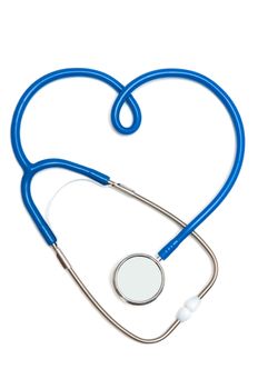 Stethoscope in the form of a heart sign