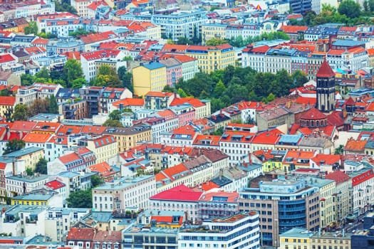 View of Berlin from an observation deck of the Berlin television tower