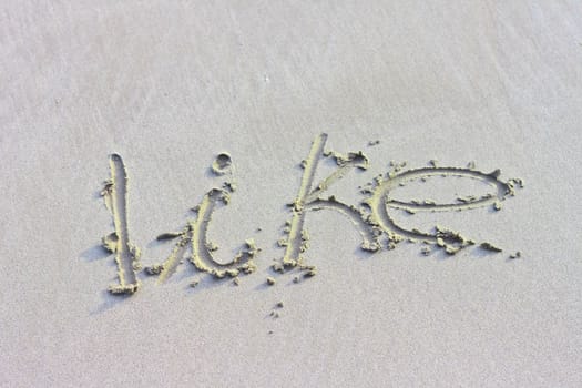 The inscription on the sand